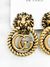Brinco Gucci Lion Head Double G Dourado na internet