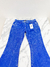 Calça Balmain Jeans Flare Logo Azul 36Br - comprar online