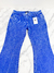 Calça Balmain Jeans Flare Logo Azul 36Br na internet