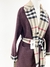 Casaco Burberry Dorea Belted Reversible Burgundy Check Tam.G - loja online