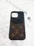 Case Louis Vuitton Bumper Iphone 13 Pro Max Preta e Monograma - Brechó Closet de Luxo