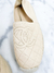 Espadrille Chanel Quilted Logo Nude 34BR - Brechó Closet de Luxo