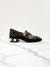 Mocassim Gucci Mid-Heel GG Pearl Embellished Loafer Preto 34/35Br - NOVO