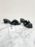Sandália Hermès Oasis Velvet Preto 35Br - Brechó Closet de Luxo
