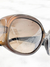 Óculos Fendi Pequin Stripe Logo Marrom