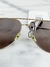 Óculos Saint Laurent Aviador Dourado e Marrom - Brechó Closet de Luxo