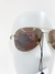 Óculos Saint Laurent Aviador Dourado e Marrom - comprar online
