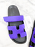 Sandália Hermès Chypre Purple Satin 35/36Br - comprar online