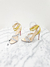 Sandália Louboutin White Yellow Police Measuring Tape 36Br - loja online