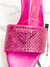 Imagem do Sandália Prada Satin Crystals Logo Pink 39Br