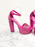 Sandália Prada Satin Crystals Logo Pink 39Br na internet