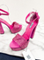 Sandália Prada Satin Crystals Logo Pink 39Br