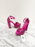 Sandália Prada Satin Crystals Logo Pink 39Br - loja online