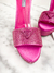Sandália Prada Satin Crystals Logo Pink 39Br na internet