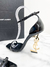 Sandália Saint Laurent Opyum 110 Logo Preta 35Br - Brechó Closet de Luxo