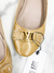 Sapatilha Louis Vuitton Oxford Ballerina Logo Patent Leather Bege 35/36Br na internet