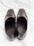 Sapato Prada Brushed Leather Logo Marrom 42BR - MASCULINO - Brechó Closet de Luxo