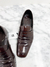 Sapato Prada Brushed Leather Logo Marrom 42BR - MASCULINO - Brechó Closet de Luxo