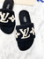 Slide Louis Vuitton Passeo Flat Comfort Shearling Preta 38BR na internet