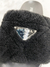 Slide Prada Shearling Fur Logo Preta 35Br - loja online
