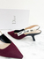 Slingback Dior J'adior Vinho Logo 34BR - NOVO