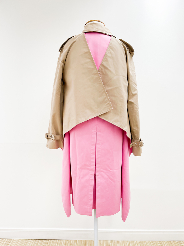 Trench Coat Burberry Soft Fawn Twill Cape Honey Pink Tam.P