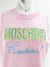 Vestido Moschino Sweatshirt Sleeveless Logo Embroidered Rosa Tam.M - NOVO - loja online