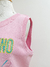 Vestido Moschino Sweatshirt Sleeveless Logo Embroidered Rosa Tam.M - NOVO - comprar online