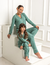 PIJAMA LONGO ANNE - VERDE MINT - Elegância Pijamas