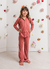 PIJAMA INFANTIL LONGO VALENTINA - MARROM COM BEGE