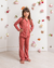 PIJAMA INFANTIL LONGO VALENTINA - MARROM COM BEGE - comprar online