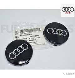 4x Calotas Roda Audi A3 A4 A6 A8 60mm Cinza Preto Original - loja online