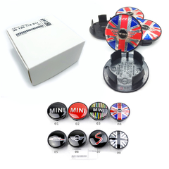 Kit 4 Calotas Simbolo Emblema Roda Mini Cooper 54mm Original