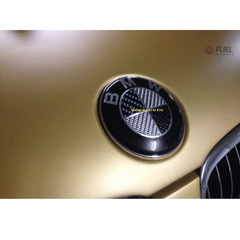 Imagem do Kit Emblema Simbolo Fibra Carbono Real Bmw Serie 3 (F30) 316i 318i 320i 325i 328i 330i 335i 340i Capo Traseira Volante