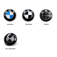 Adesivo Emblema Simbolo BMW 82mm 74mm Sem a Base