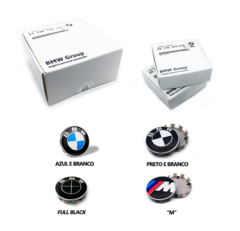 Jogo 4 Emblema de Roda Calota Simbolo BMW 56mm Serie 3 (G20) 318i 320i 330i M340i 19 20 21 Original na Caixa