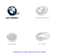 Imagem do Calota de Roda Bmw 68mm Original Azul-Branco - 1 unidade