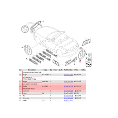 Emblema Traseiro BMW Z4 (E85) 2003 2004 2005 2006 2007 2008 Original - comprar online