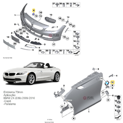 Imagem do Emblema Dianteiro BMW Z4 (E89) 2009 2010 2011 2012 2013 2014 2015 2016