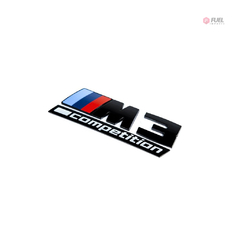 Emblema Traseira BMW M3 Competition Motorsport M Sport Preto Brilho/Fosco 13cm - comprar online