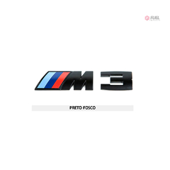 Emblema Traseira BMW M3 Motorsport M Sport Preto Brilho/Fosco 11,5cm - loja online