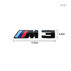 Emblema Traseira BMW M3 Motorsport M Sport Preto Brilho/Fosco 11,5cm - comprar online