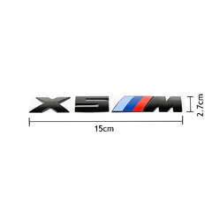 Imagem do Emblema Traseira BMW X5 M Sport Motorsport Preto
