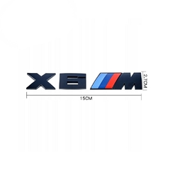 Emblema Traseira BMW X6 M Sport Motorsport Preto
