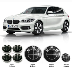 Kit Emblema BMW Seire 1 (F20) 116i 118i 120i 125i 130i 2013 a 2018 Roda Capo Traseira Volante - comprar online