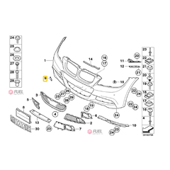 Tampa Reboque Parachoque Dianteiro BMW (E90) 320i 330i 335i 2007 a 2012 M Sport - comprar online