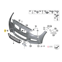 Tampa Reboque Parachoque Dianteiro Bmw Serie 1 (F20) 114i 116i 118i 120i 125i M135i 2013 a 2015 M SPORT