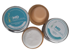 Shampoo solido fortalecedor y grasos (ROMERO) 60g y acondicionador solido HIDRATACION - MD Natural Cosmetics