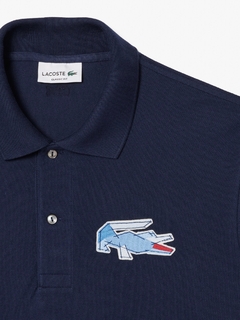 Polo Lacoste Clássico Fit com Emblema crocodilo marinho - comprar online