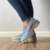 Loafer Couro e Jeans Sola Tratorada - Trevie  - Calçados Femininos